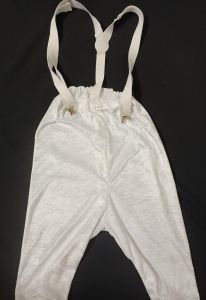 Kids Costumes to Hire - White pants with suspenders - CHILD